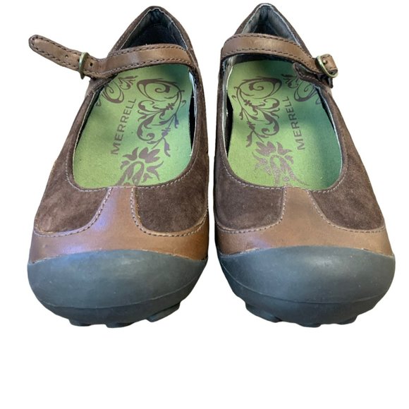 Merrell Plaza MJ Mary Jane Saddle Shoes In Brown Size 7.5 - Picture 4 of 8